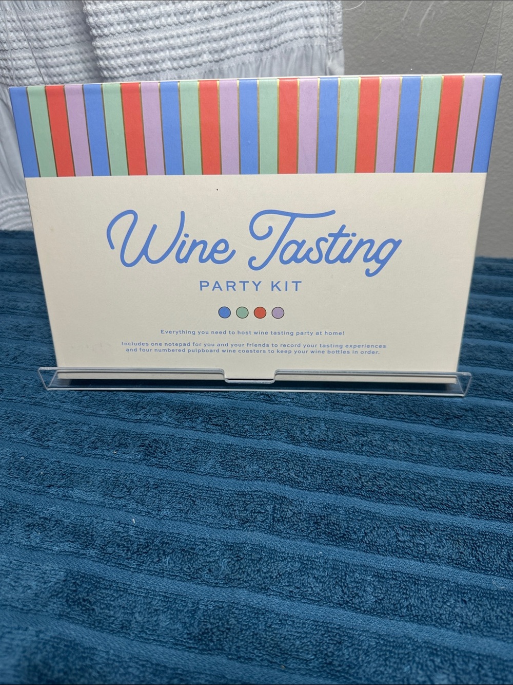 Wine Tasting Party Kit - Pastel Multi-Color NWT